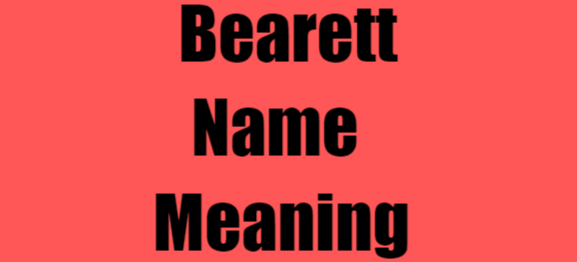 Bearett Name Meaning