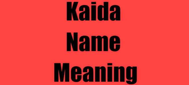 Kaida Name Meaning
