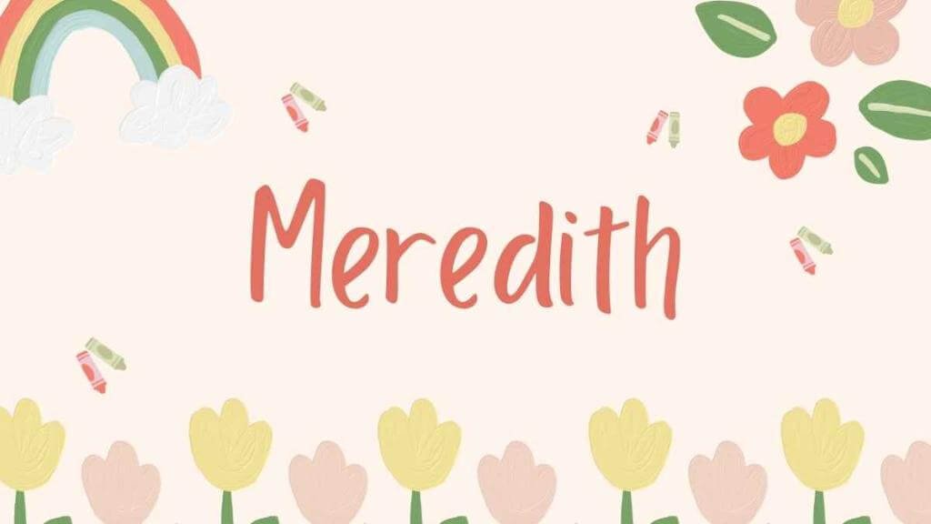Meredith Name Poster