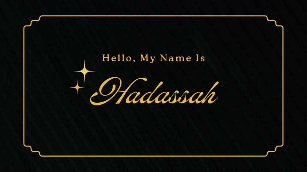 Hadassah Name Meaning